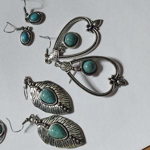 Turquoise (faux) jewelry.